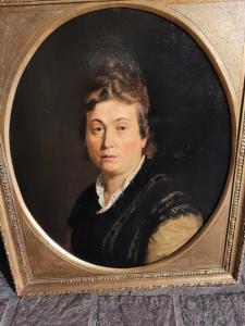 Ritratto di signora cm. 61 x 74 con cornice